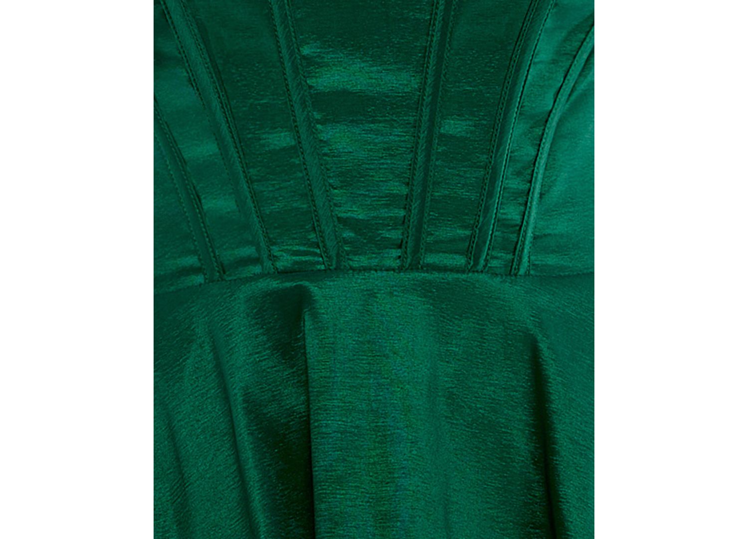 Women's Strapless Taffeta Lace-up Back Fit & Flare Dress