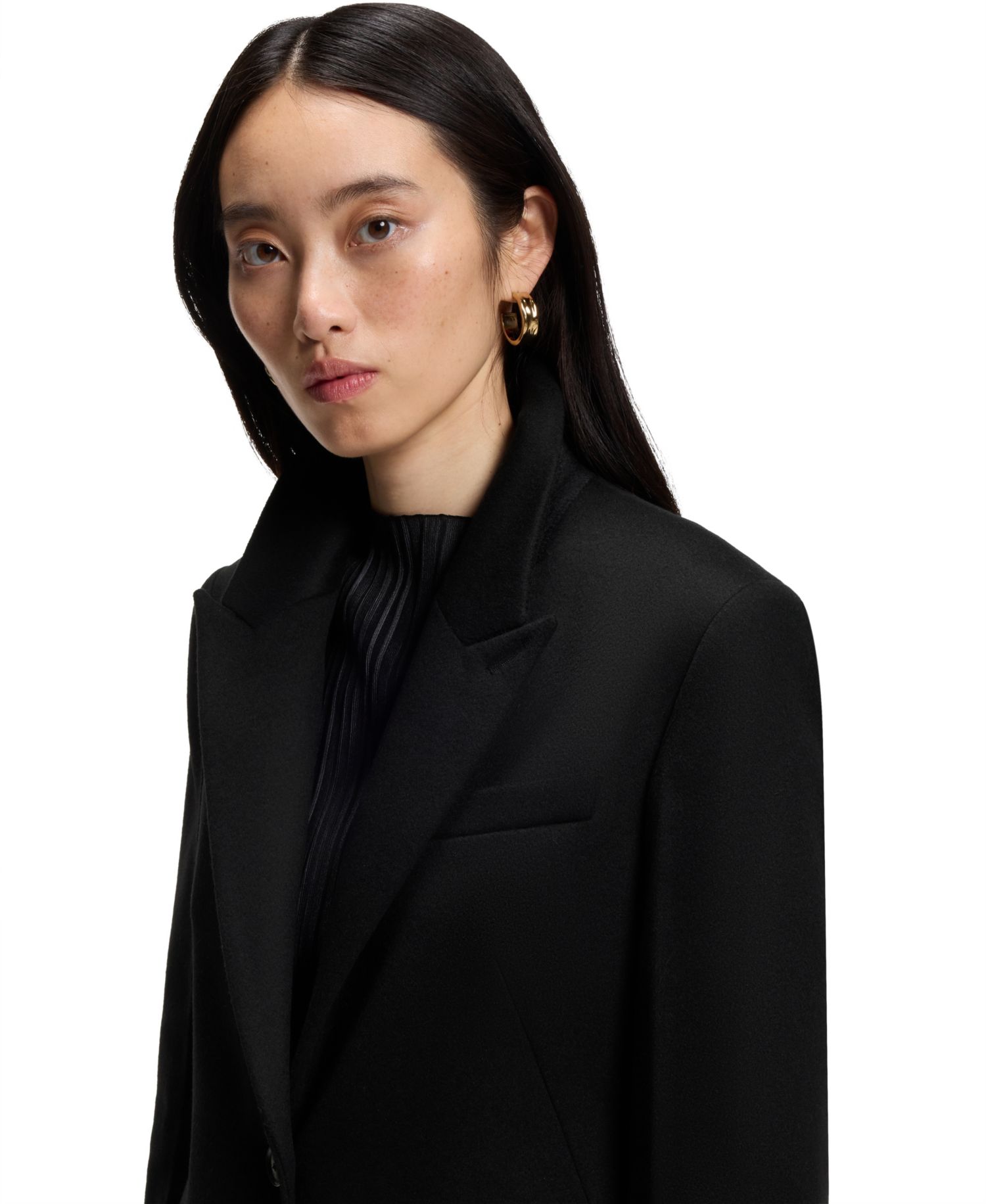 BOSS by Women's Classin1 Peaked-Lapel Single-Breasted Formal Coat