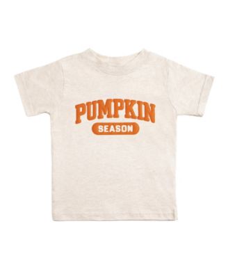 Little Boys Pumpkin Season Puff Ink Short Sleeve T-Shirt
