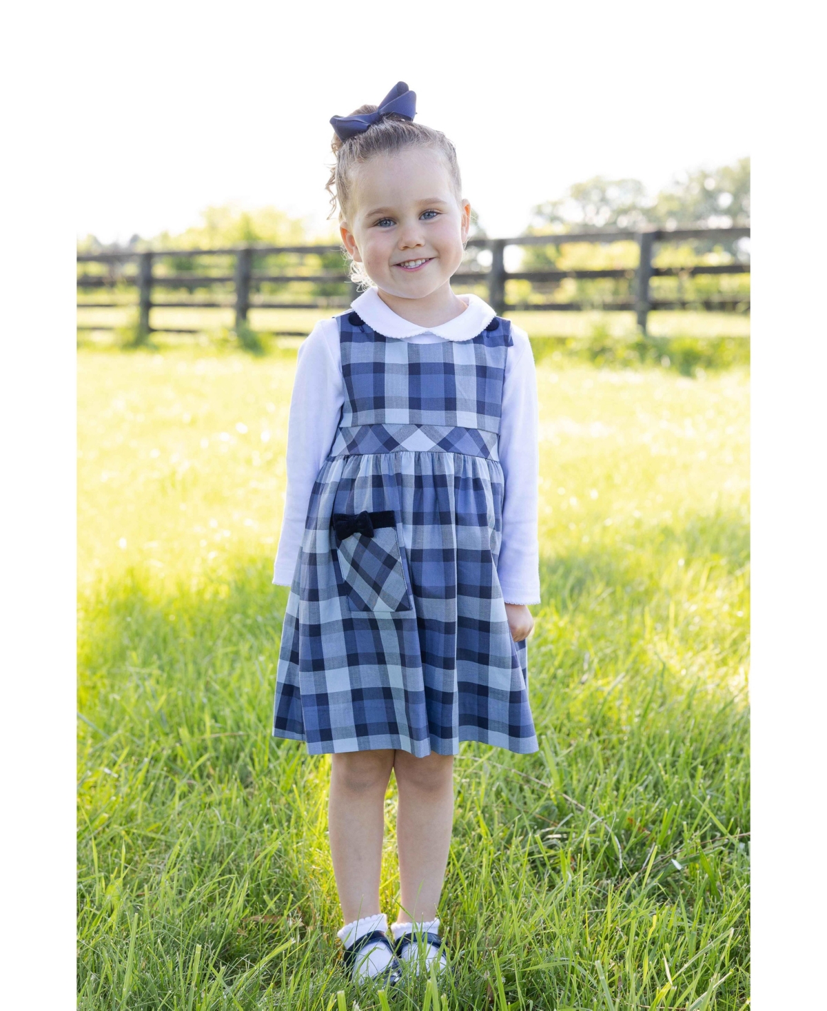 Florence Eiseman Little Girls (4-6X) Plaid Jumper with Pocket Dress