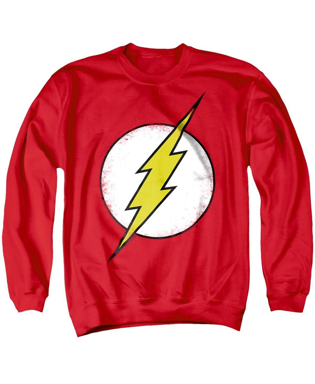 Flash Men's The Distressed Graphic Long-Sleeve Crewneck Sweatshirt