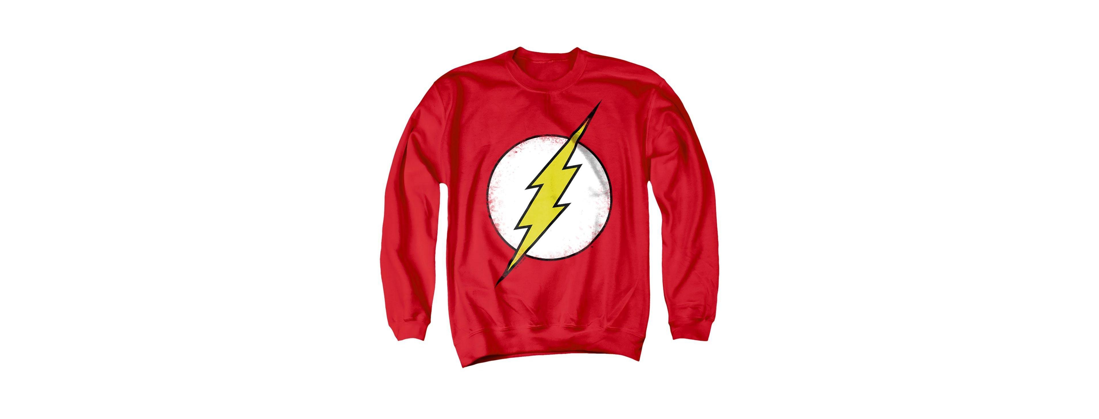 Flash Men's The Distressed Graphic Long-Sleeve Crewneck Sweatshirt