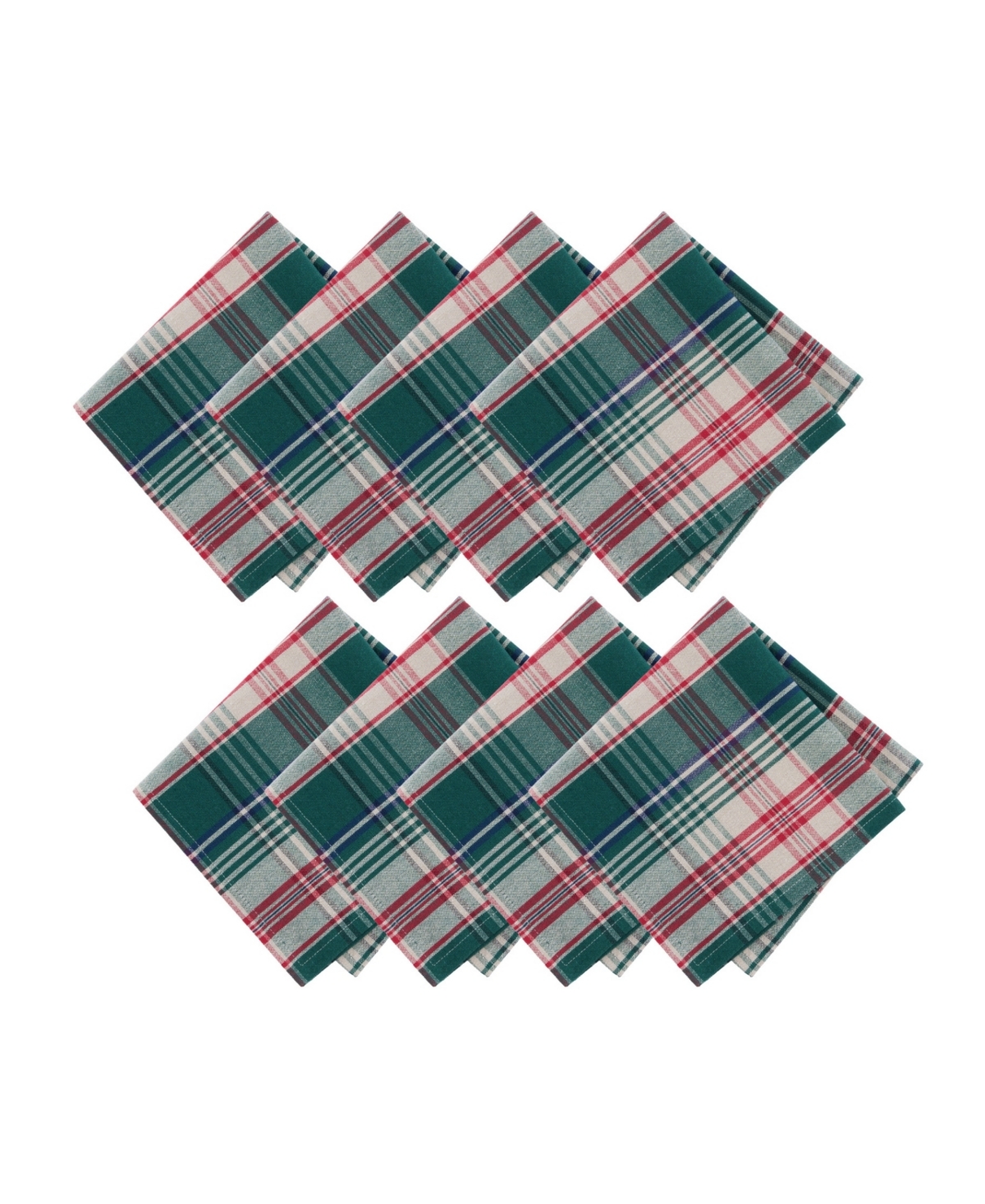 Elrene Holiday Fireside Plaid Napkins, Set Of 8 In Multi