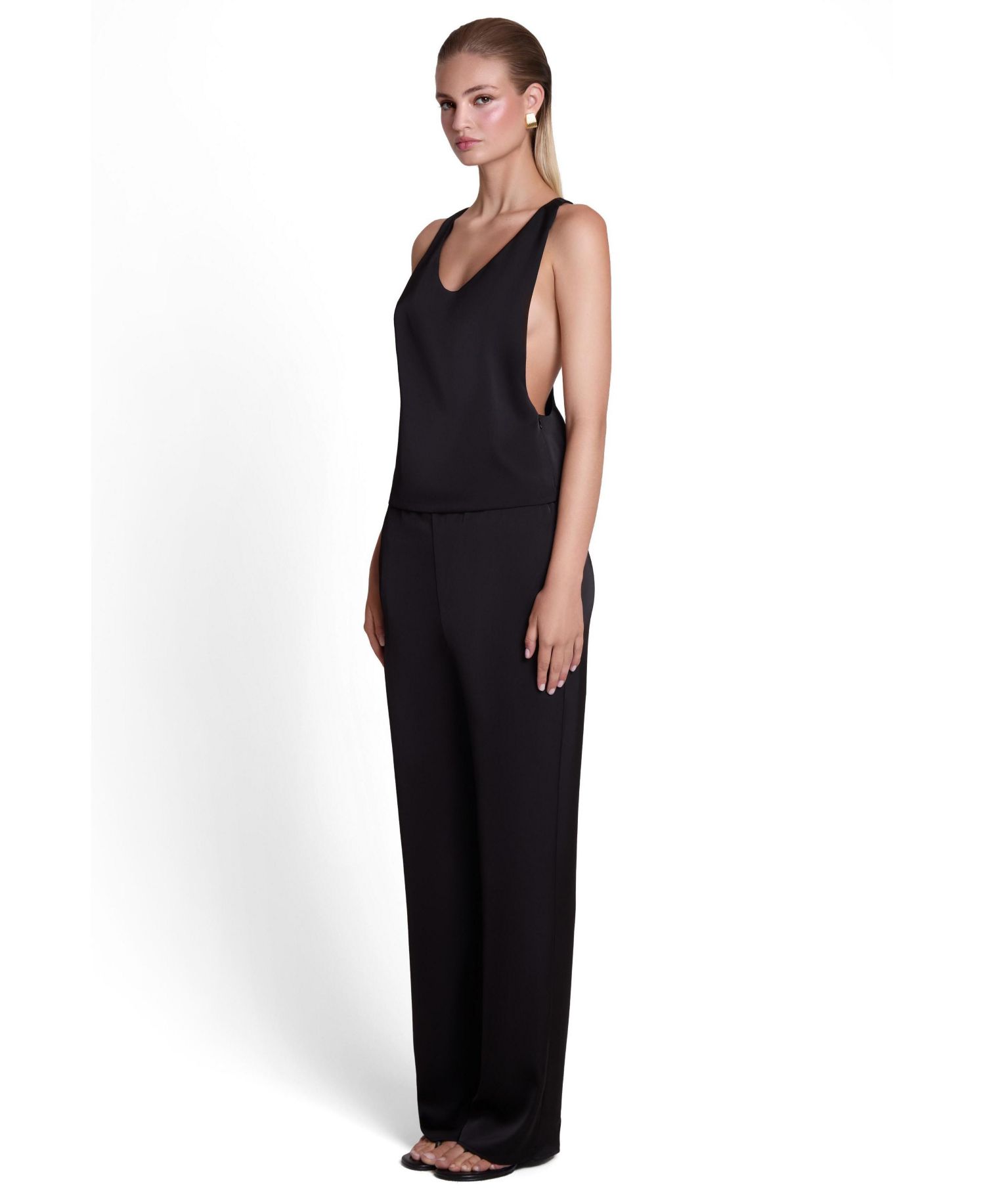 Women's Soho High-Rise Satin Straight-Leg Pants