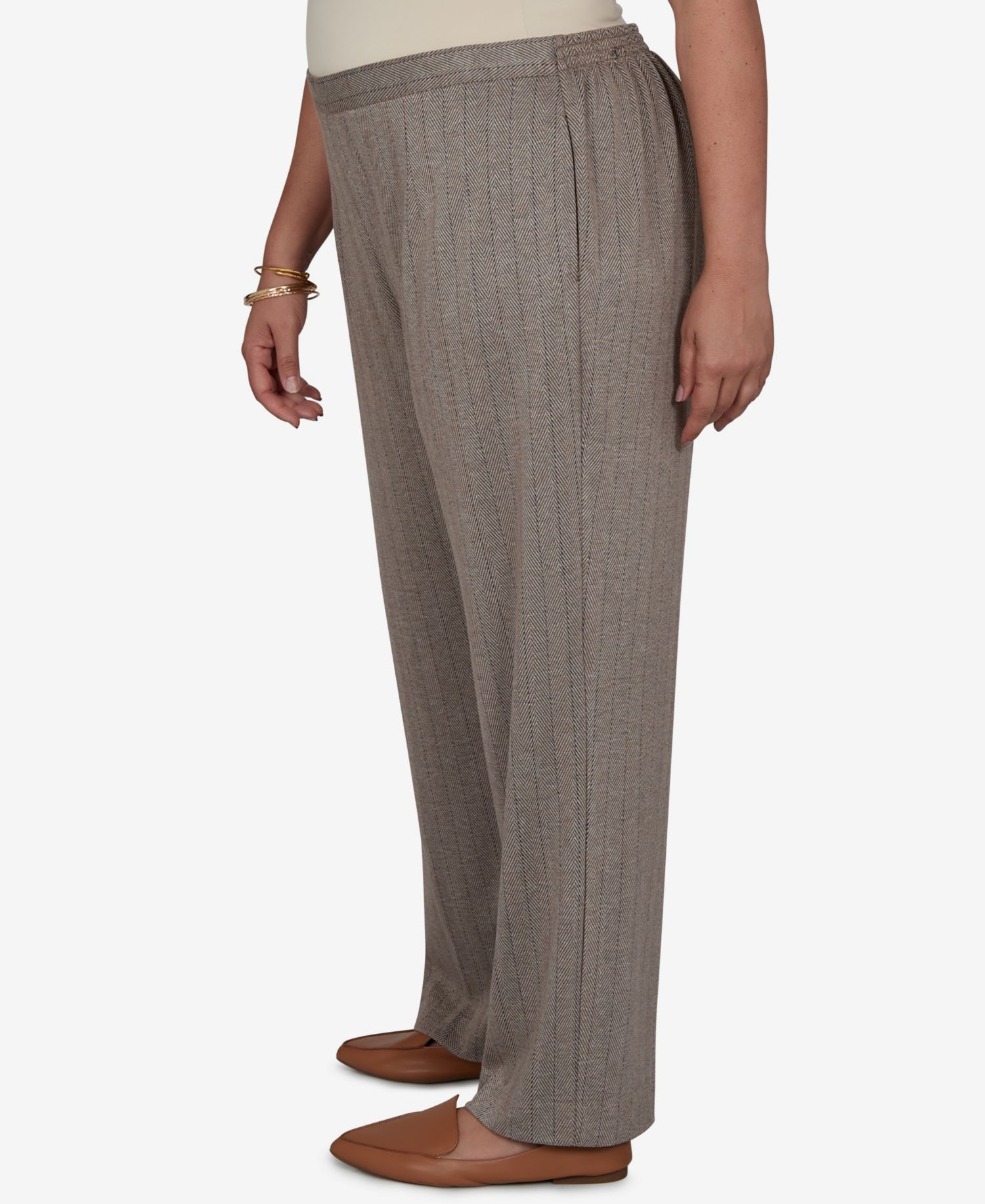 Plus Size Pull-On Dress Pants