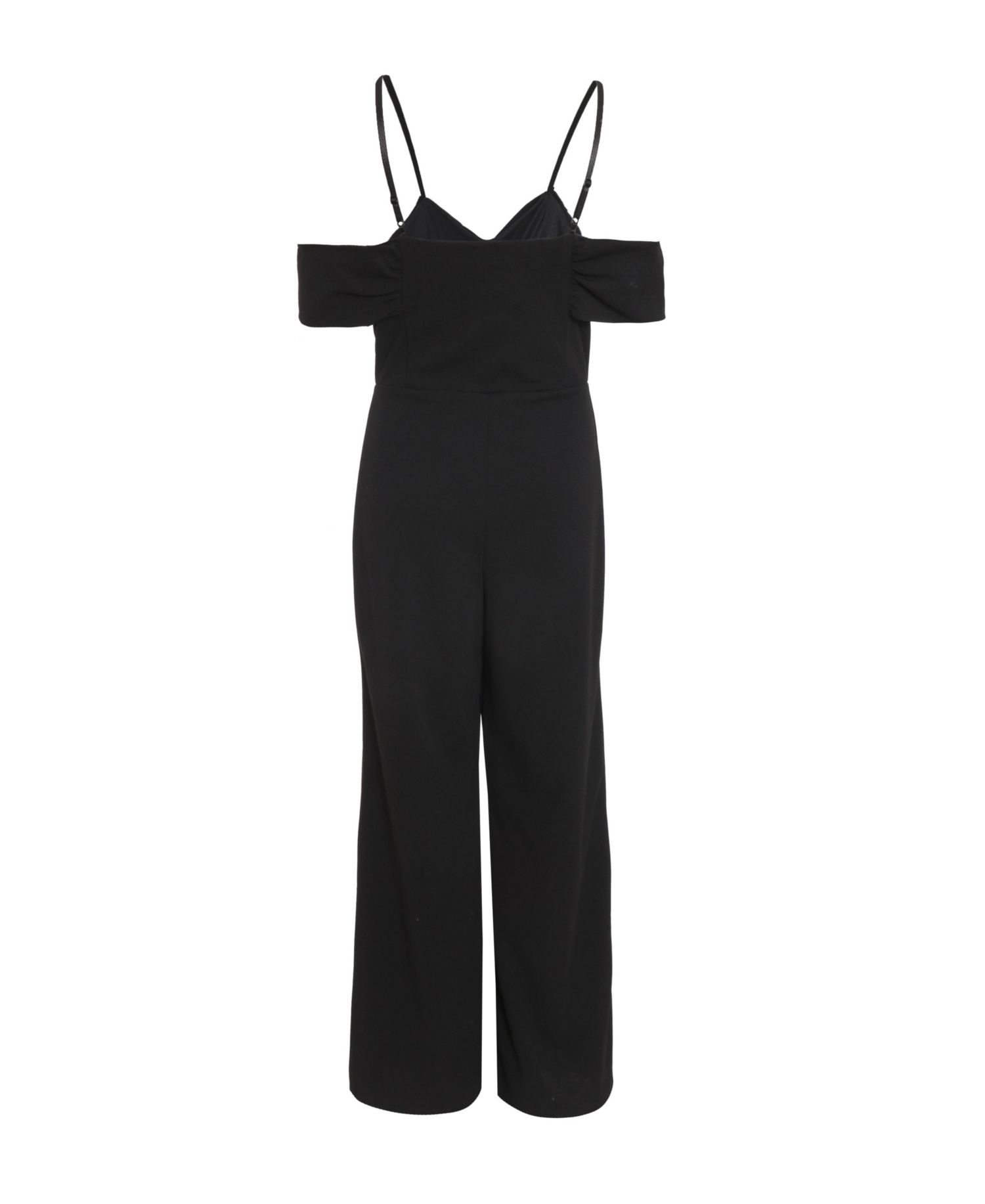 Women's Scuba Crepe Cold Shoulder Palazzo Jumpsuit