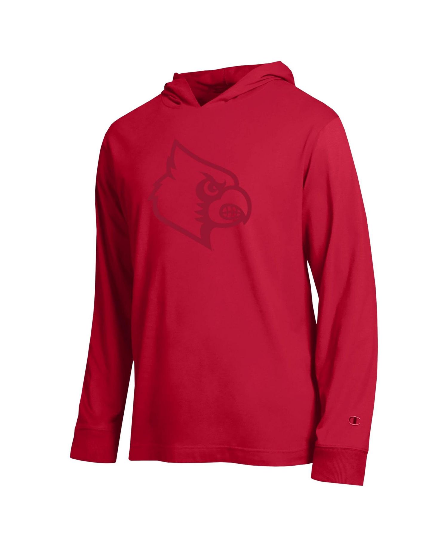 Men's Red Louisville Cardinals Tonal All-Star Long Sleeve Hooded T-Shirt