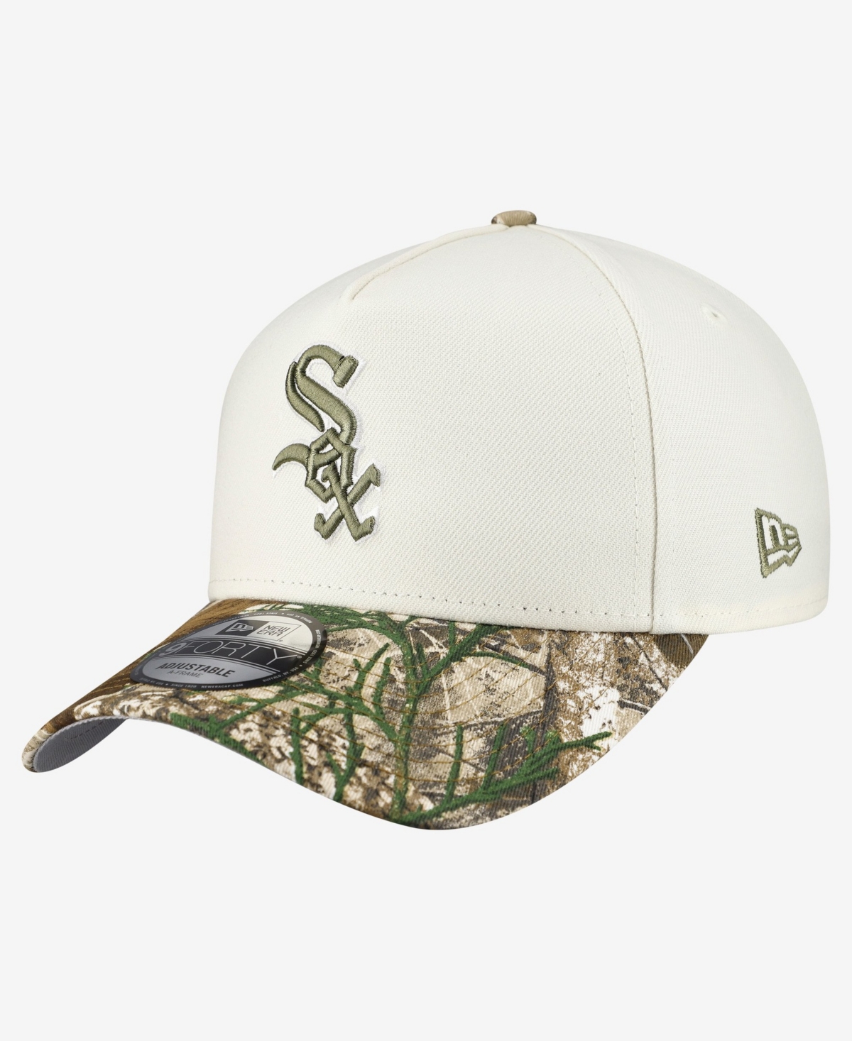New Era Men's Khaki/Realtree Camo Chicago White Sox 9FORTY A-Frame Adjustable Hat
