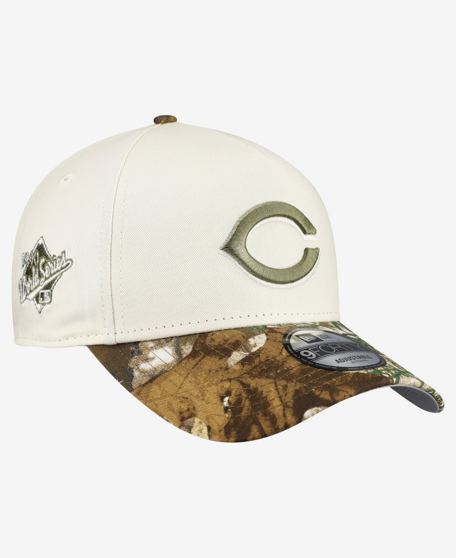 Men's Khaki/Realtree Camo Cincinnati Reds 9FORTY A-Frame Adjustable Hat