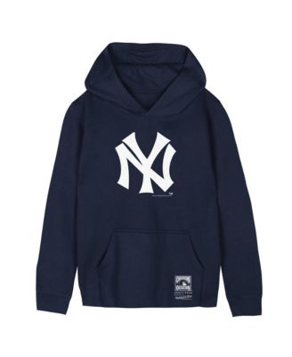 Big Boys and Girls Navy New York Yankees Retro Logo Hoodie