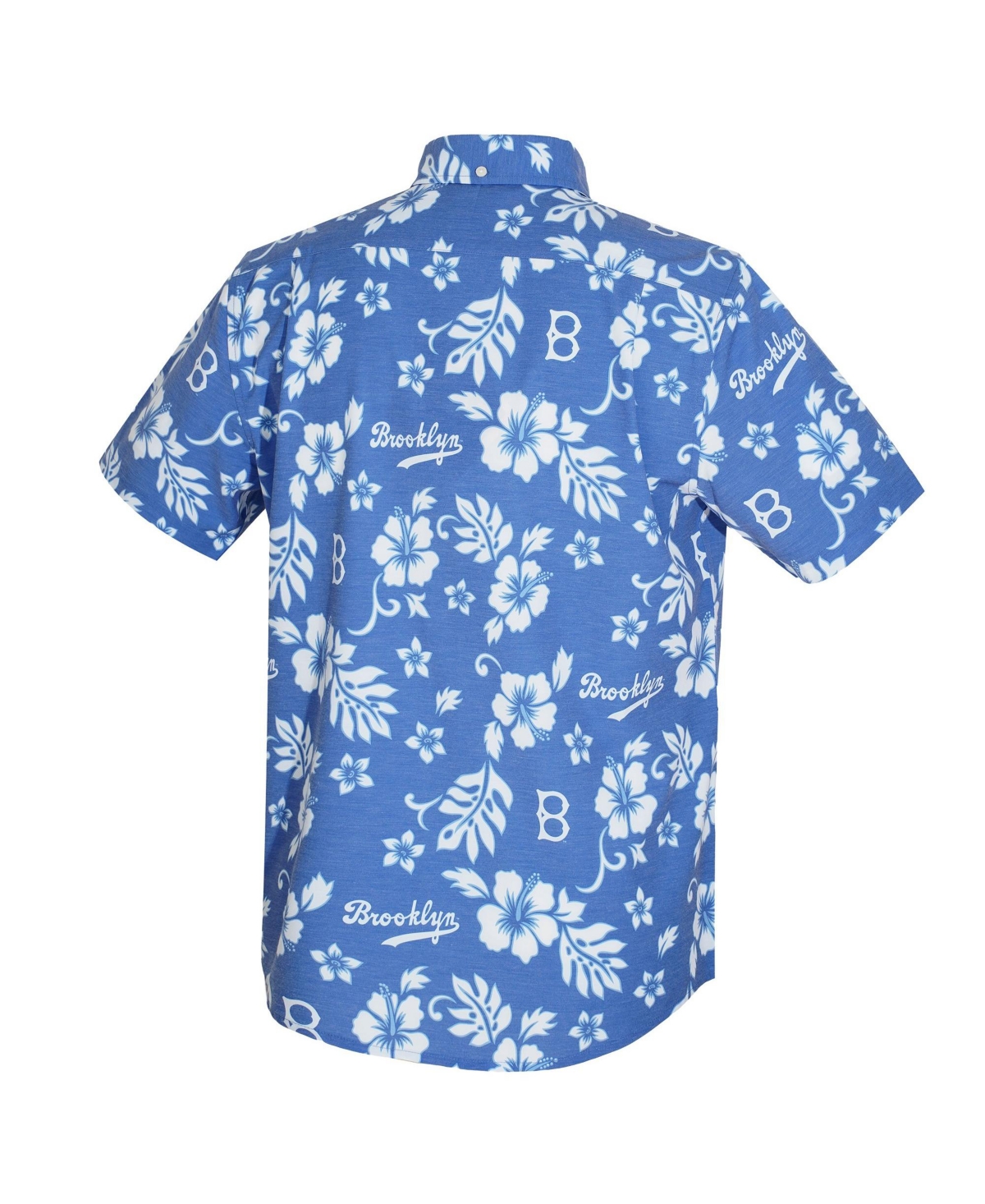 Reyn Spooner Men's Blue Brooklyn Dodgers Cooperstown Kekai Performance Button-Down Tri-Blend Shirt