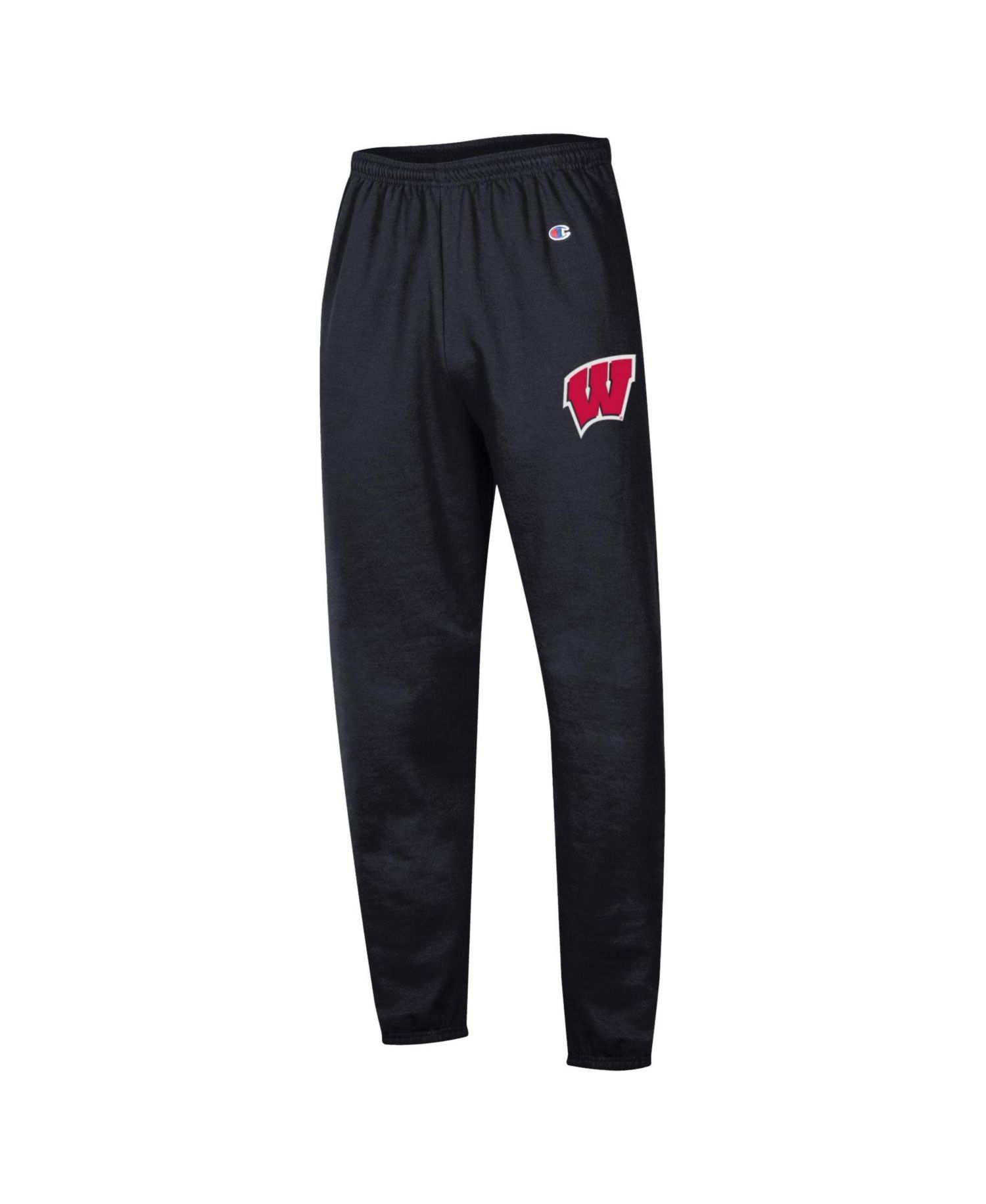 Men's Black Wisconsin Badgers Powerblend Banded Fleece Sweatpants
