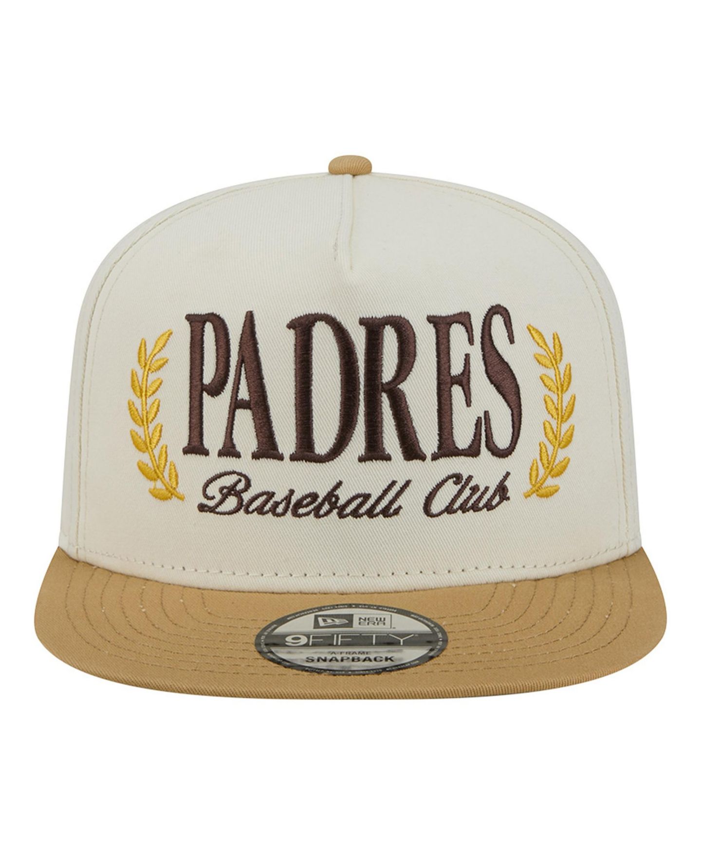 Мужская кепка New Era Cream San Diego Padres Club 9FIFTY A-Frame Snapback Hat — фото 5