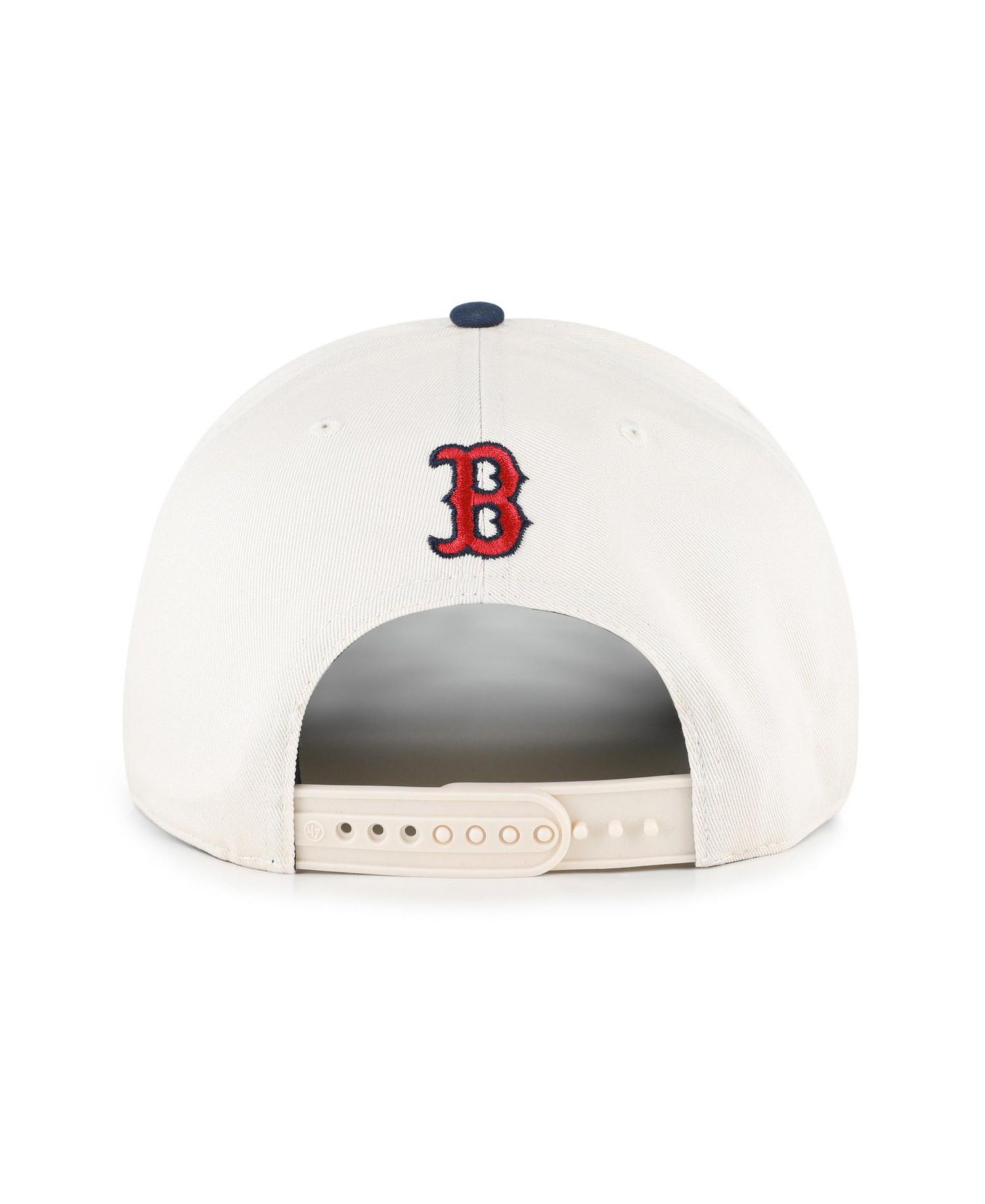 Men's Natural/Navy Boston Red Sox Rope Script Hitch Adjustable Hat