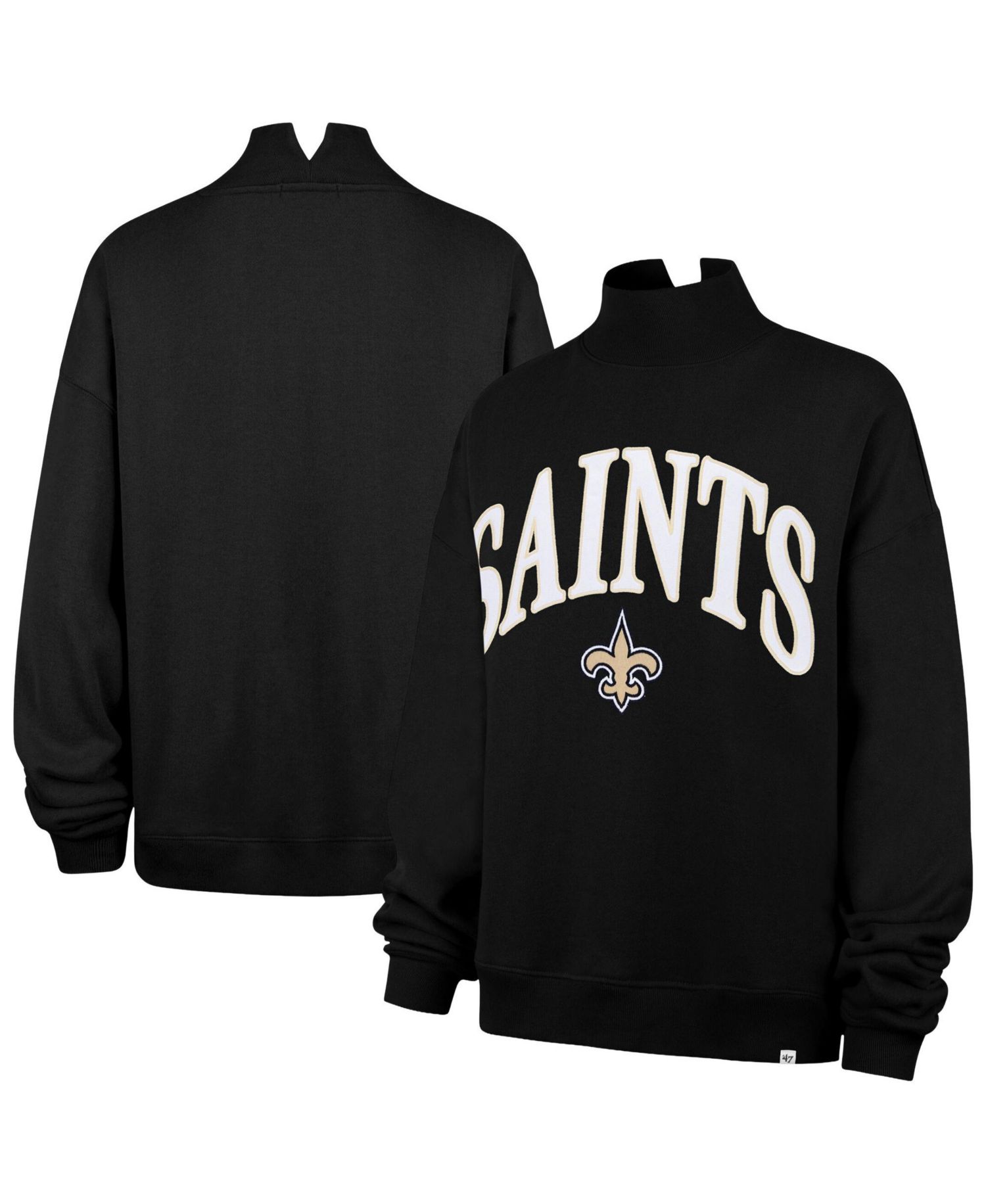 Women's New Orleans Saints Oversized Vantage Mock-Neck Sweatshirt