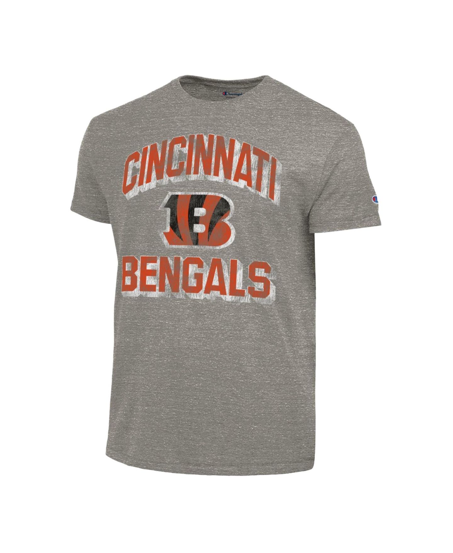 Мужская футболка Champion Charcoal Cincinnati Bengals Ultimate Tri-Blend — фото 3