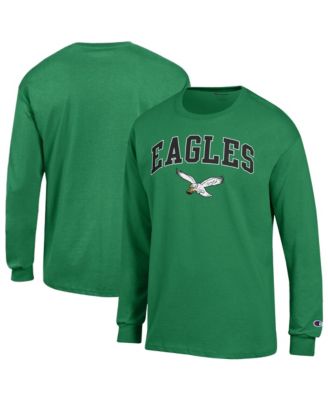 Men's Kelly Green Philadelphia Eagles Arch Over Logo Long Sleeve T-Shirt
