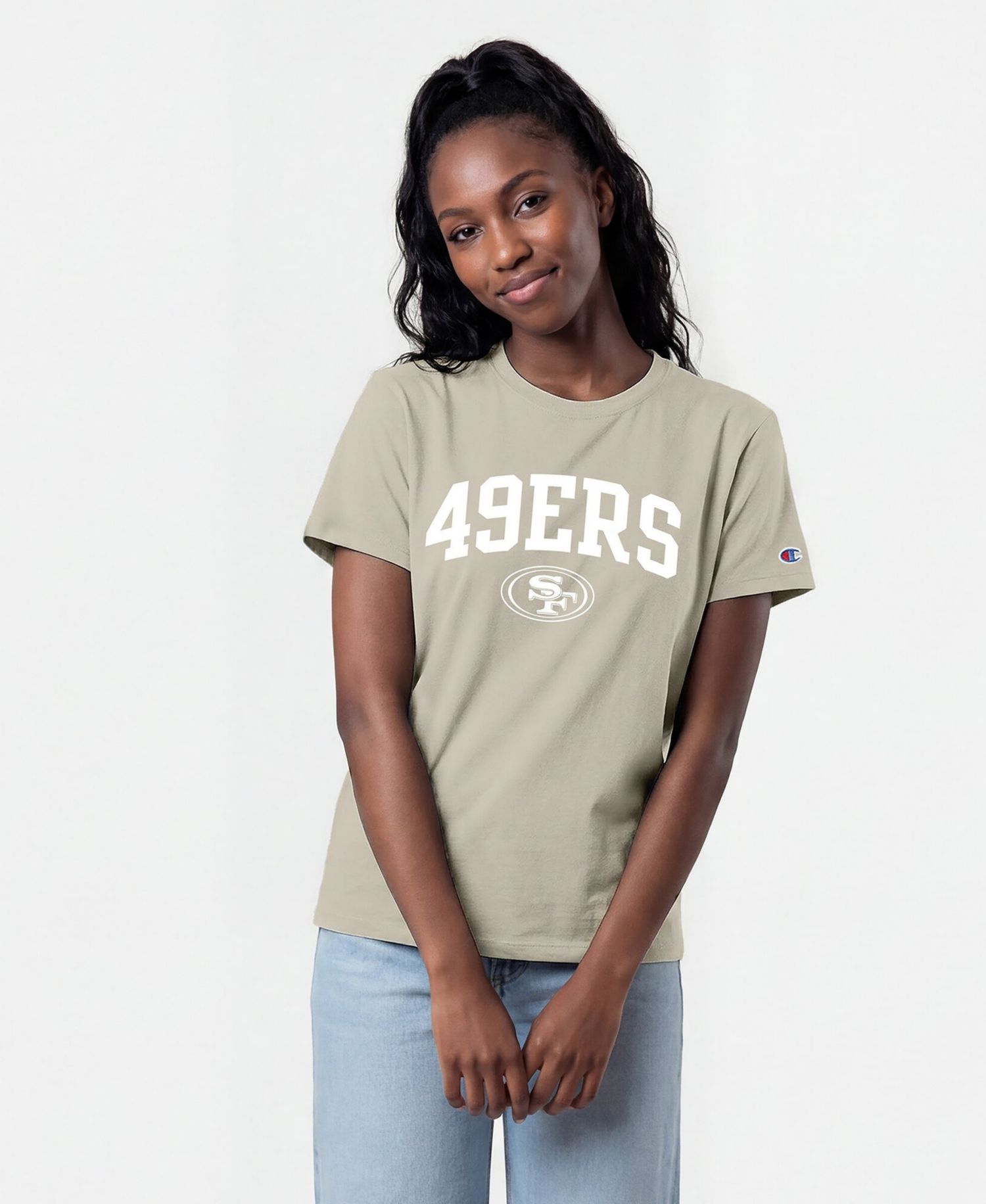 Women's San Francisco 49ers Cocoa Butter Screen-Print Graphics T-Shirt