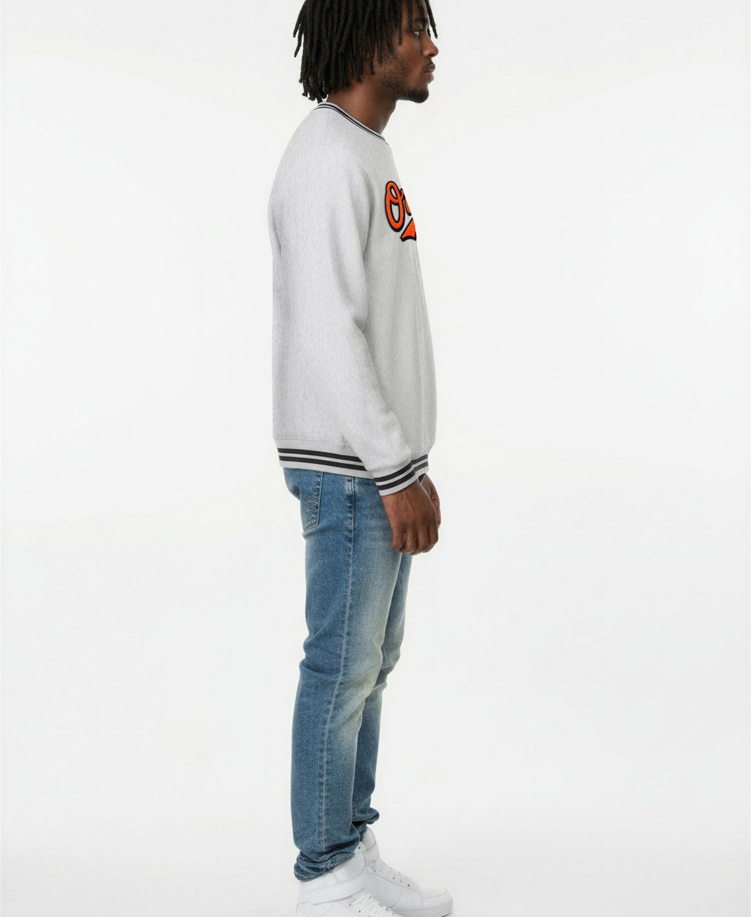 Men's Baltimore Orioles Reverse Weave Crewneck Sweatshirt
