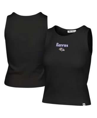 Women's Baltimore Ravens Cropped-Ribbed Cotton-Blend Tank Top