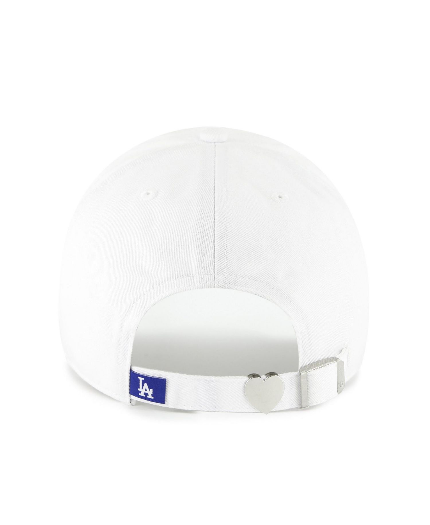 Women's White Los Angeles Dodgers Trendy Script Clean Up Adjustable Hat