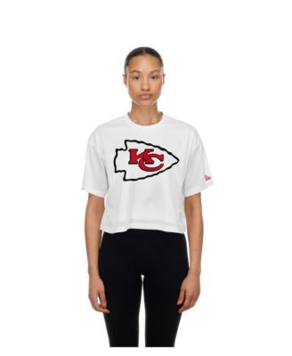 Women's Kansas City Chiefs Cropped Boxy Mesh T-Shirt