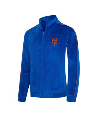 Men's Royal New York Mets Archives Velour Full-Zip Jacket