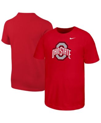 Big Boys and Girls Scarlet Ohio State Buckeyes Logo T-Shirt