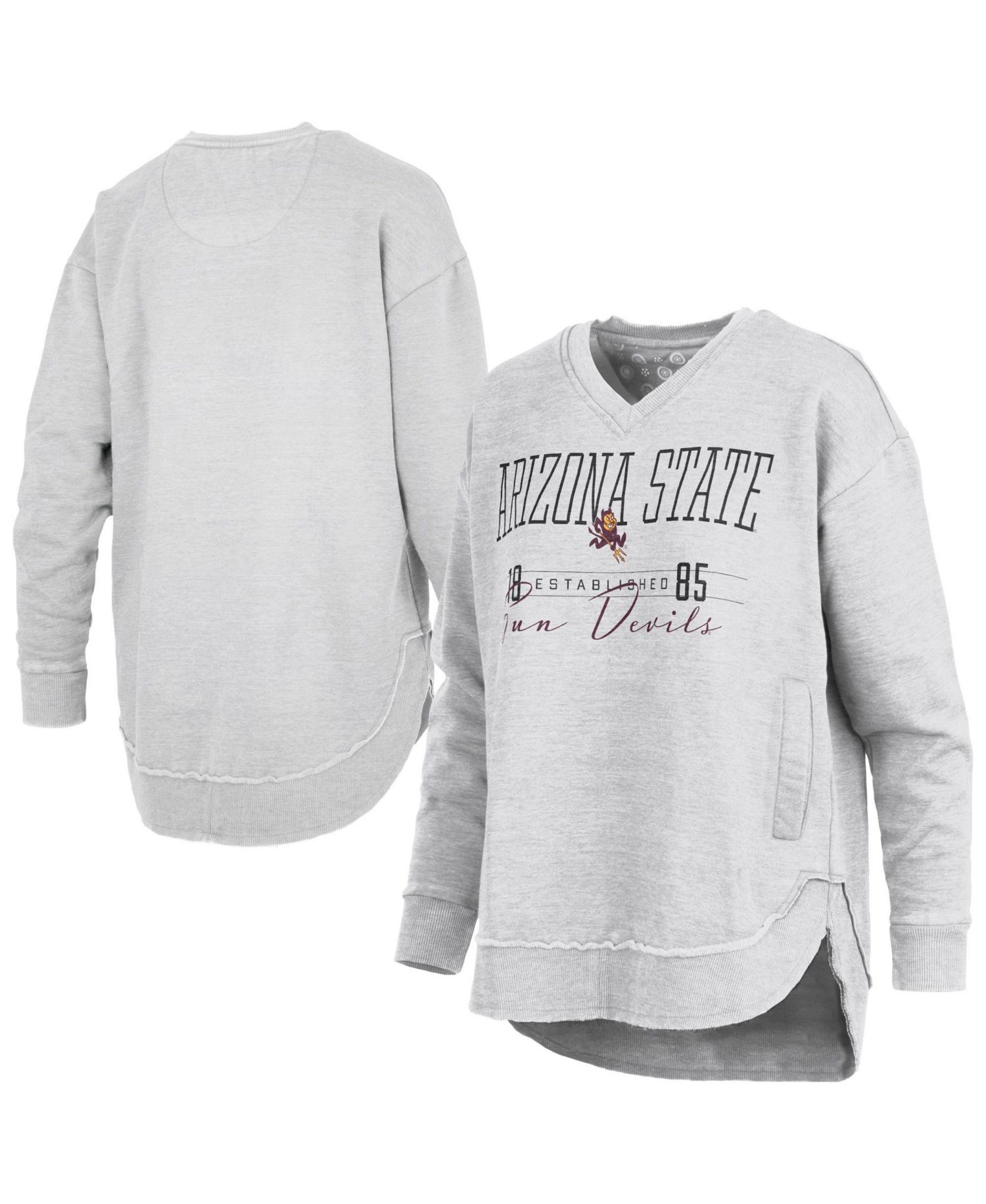 Women's Arizona State Sun Devils Marcus East Hall Poncho V-Neck Graphic Sweatshirt