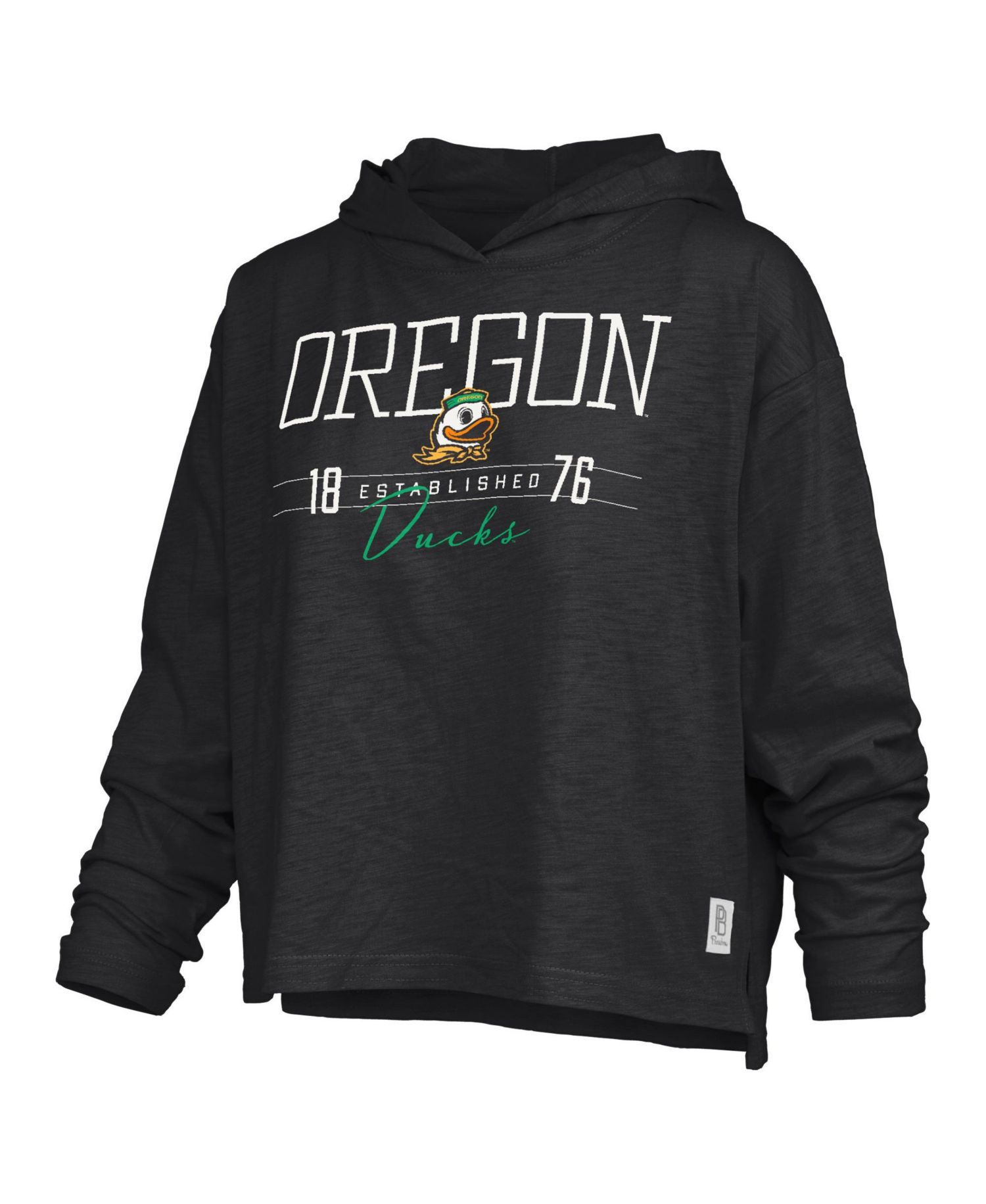 Women's Oregon Ducks Castillo Slub Long-Sleeve Hooded T-Shirt