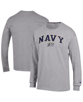 Men's Navy Midshipmen Arch Over Logo Long-Sleeve T-Shirt