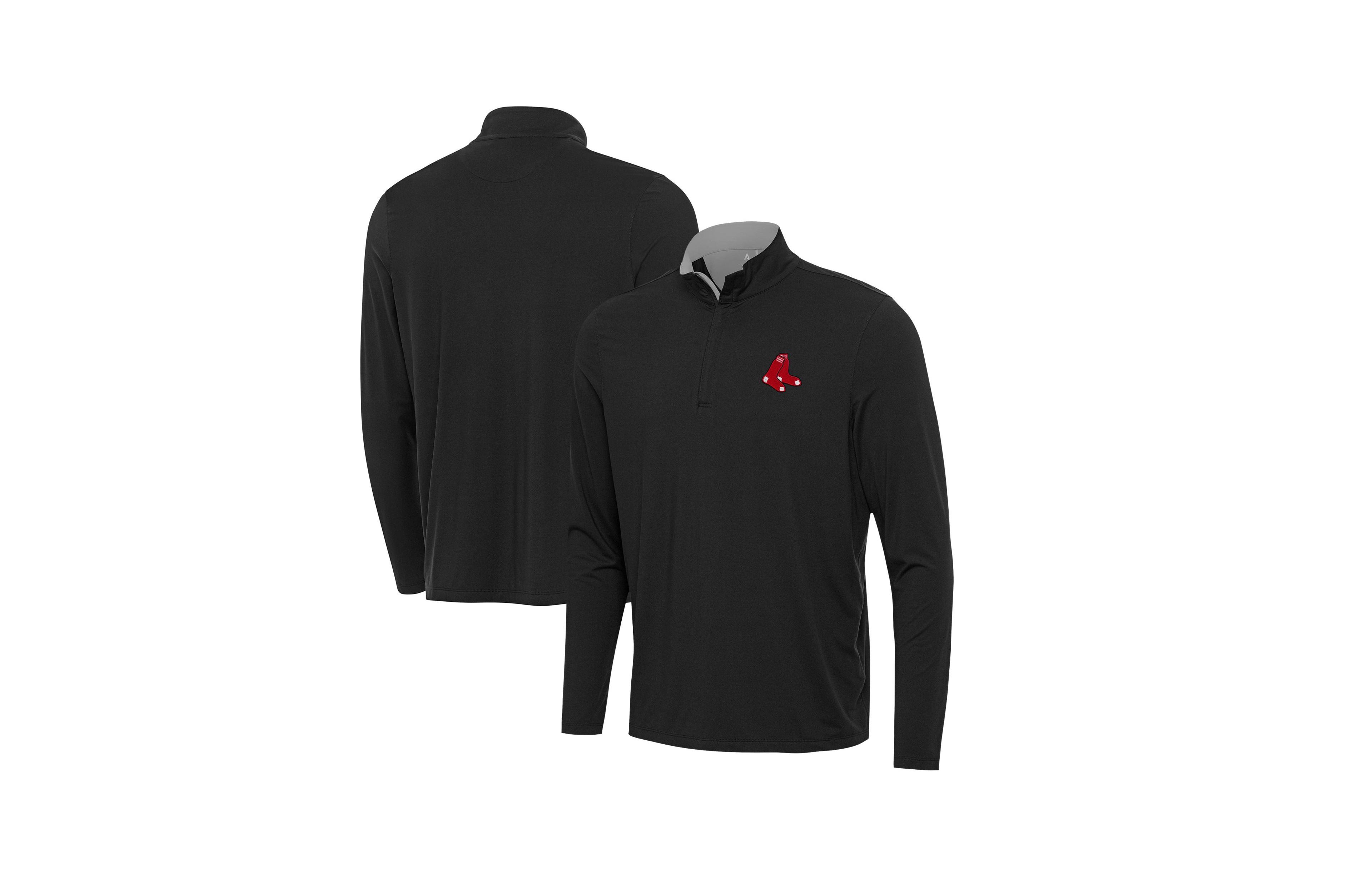 Antigua Men's Boston Red Sox Quarter-Zip Four-way Stretch Sweatshirt
