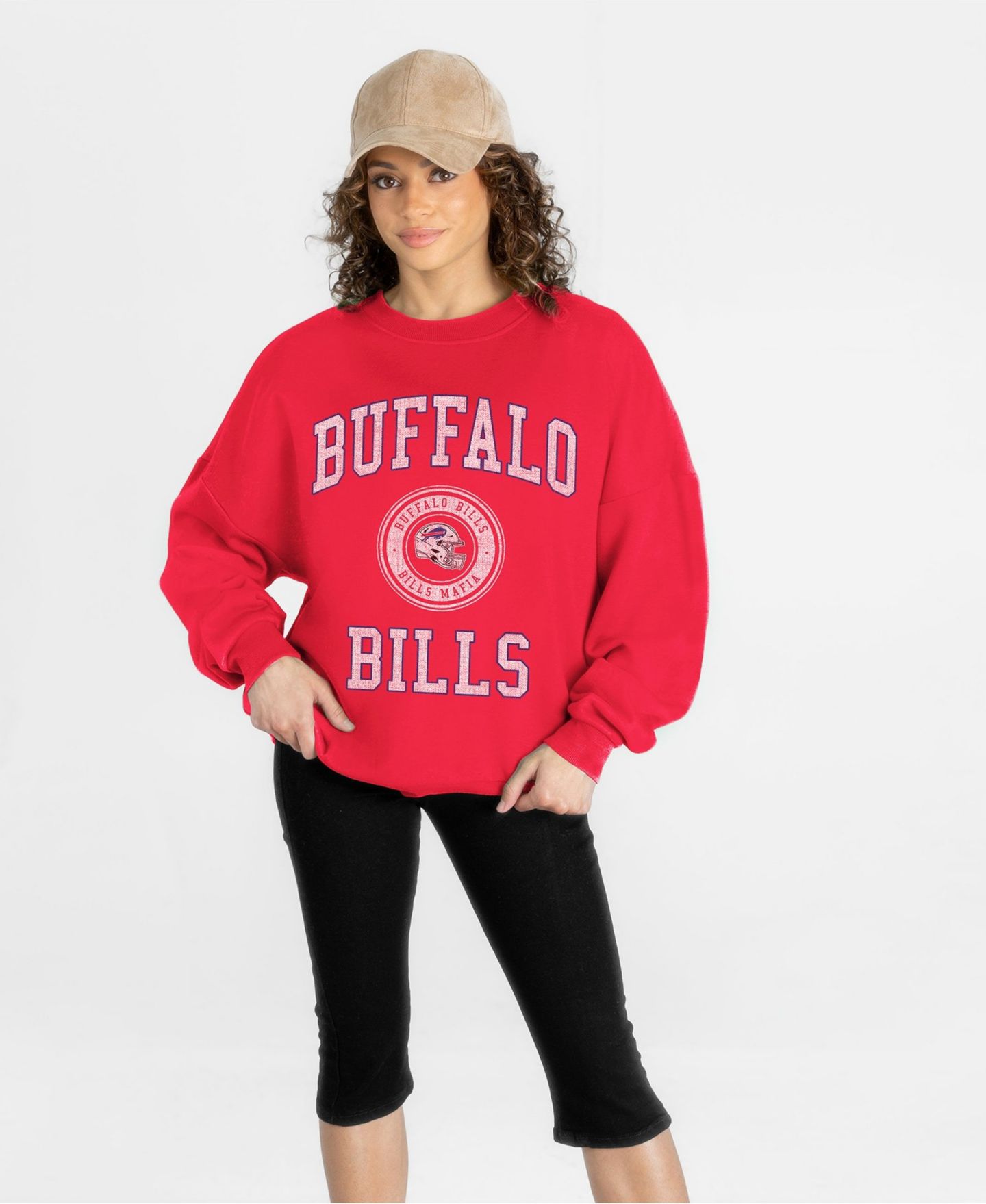 Женские толстовки Gameday Couture Buffalo Bills Oversized Dropped-Shoulder — фото 3