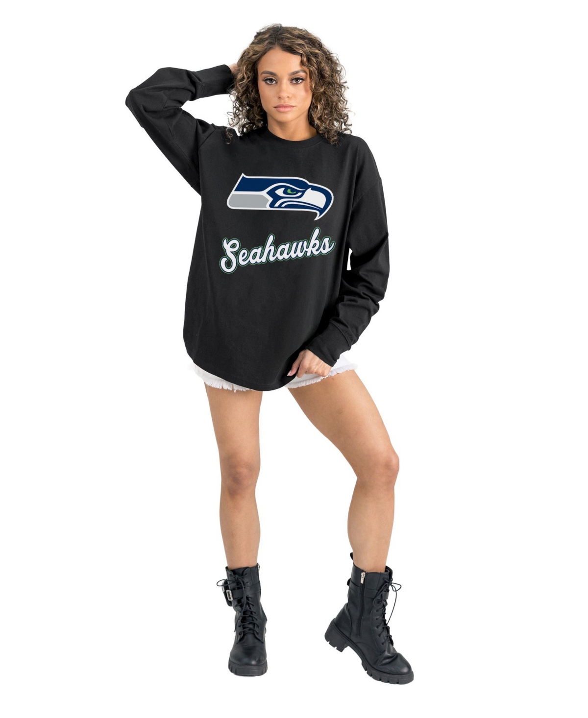 Gameday Couture Women's Seattle Seahawks Oversized Long-Sleeve T-Shirt