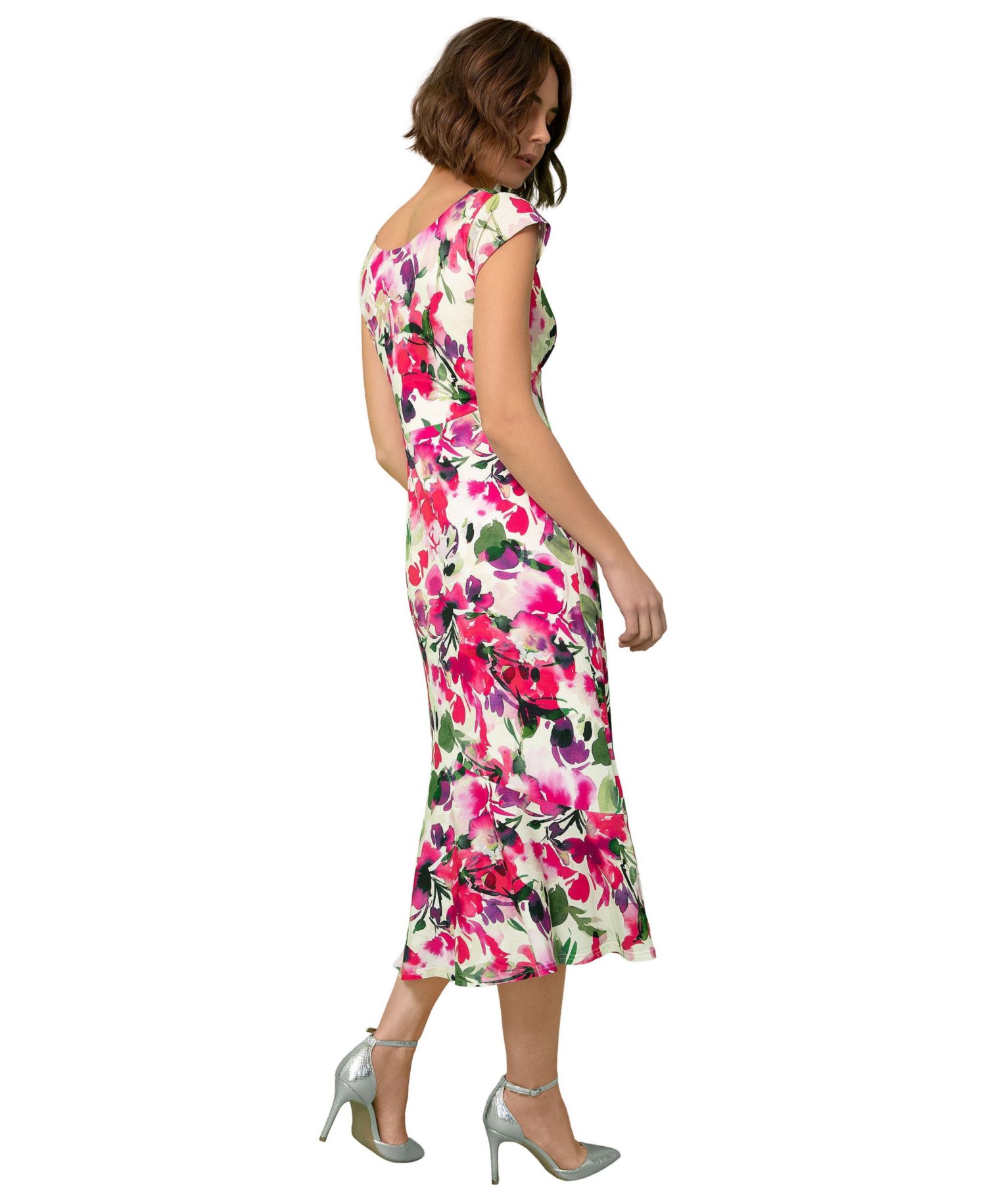 Women's Clara Floral A-Line Scoop Neck Midi Dress