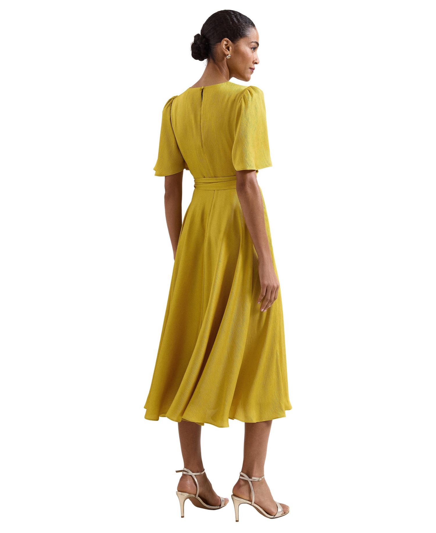 Women's Abbie Short-Sleeve Wrap Midi Dress
