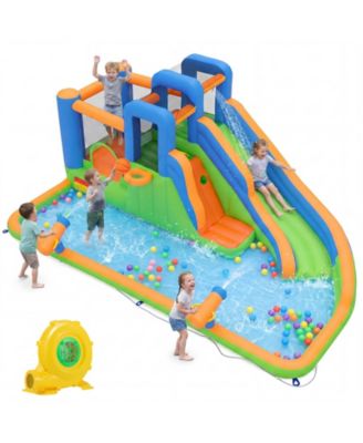 Inflatable Water Slide Park Kids Inflatable Bounce House with  780W Blower