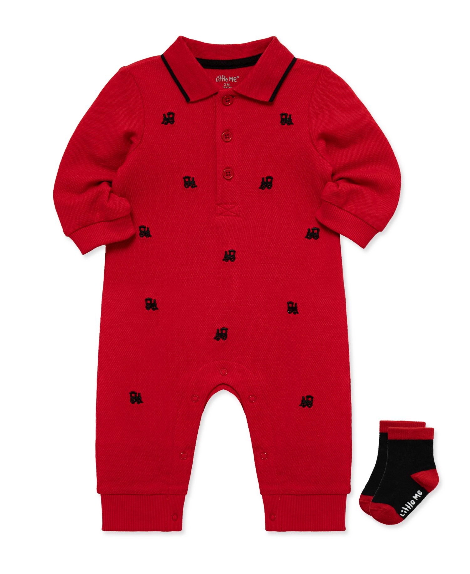 Baby Boys' Trains coverall and Socks, 2-Piece Set