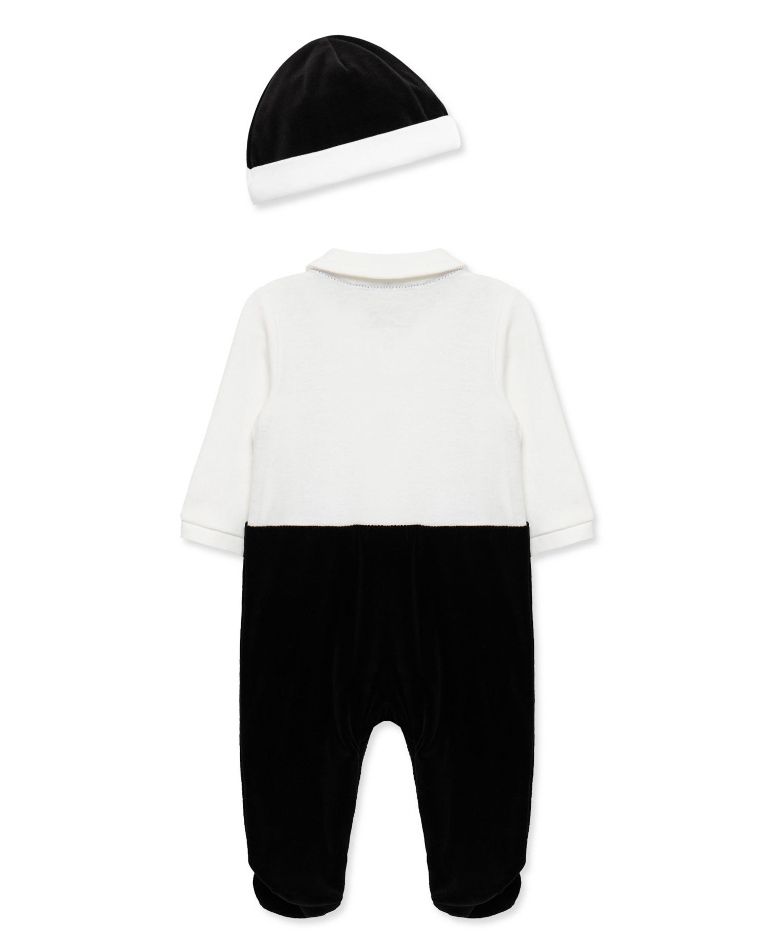 Baby Boys' Dressy Long-Sleeve Footed Coveralls and Hat, 2-Piece Set