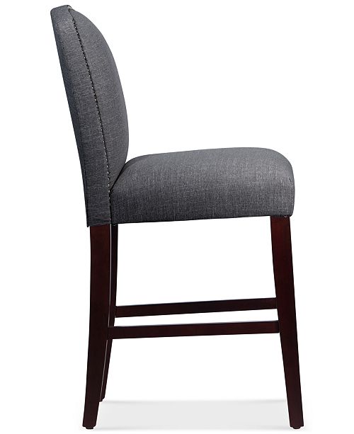 Skyline Callon Nail Button Arched Counter Stool, Quick Ship Furniture