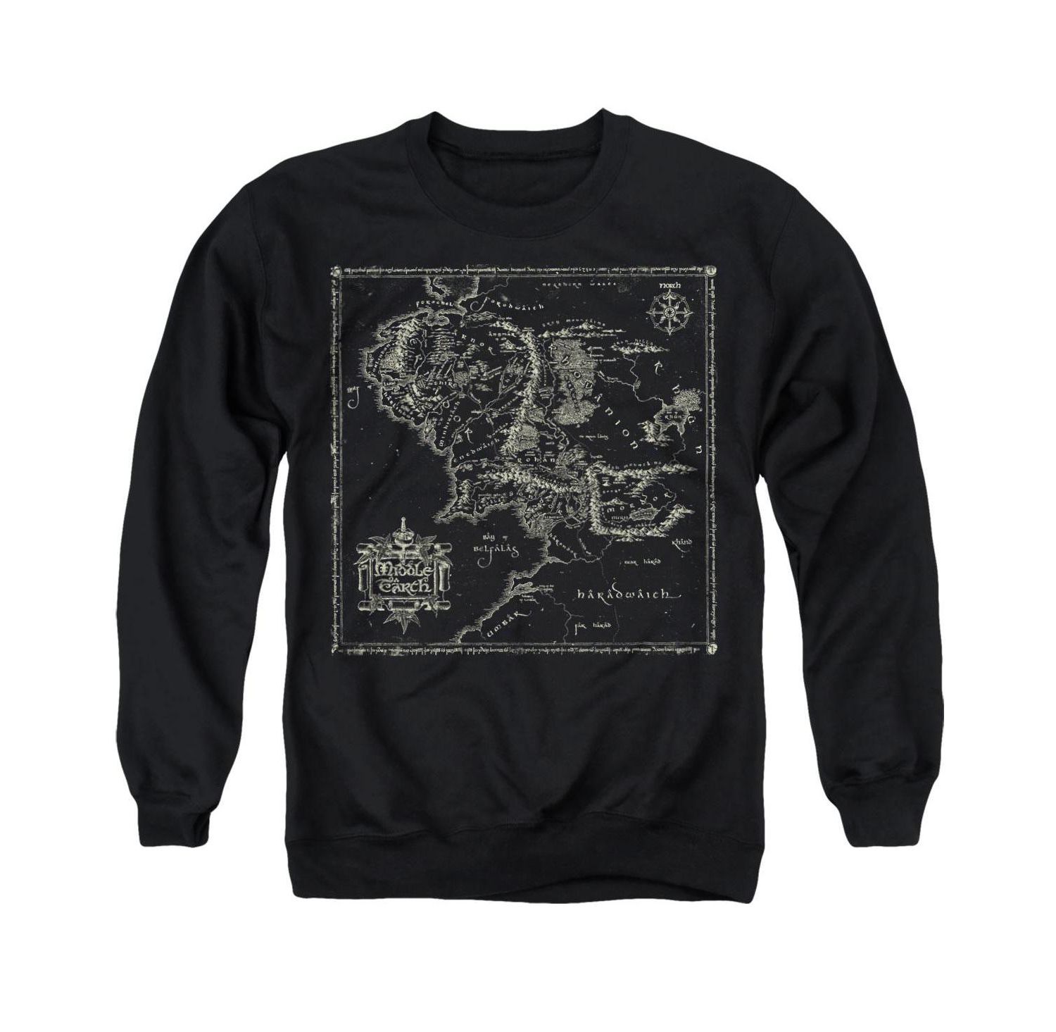 Men's Map Of Me Long-Sleeve Graphic Crewneck Sweatshirt