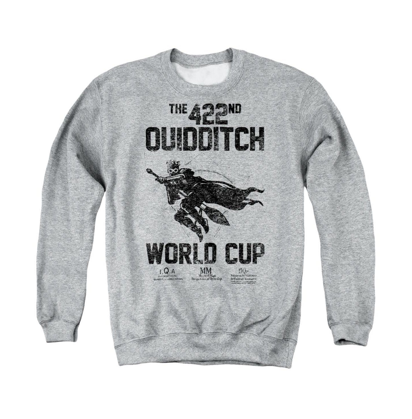 Мужская толстовка Harry Potter Big & Tall Quidditch World Cup Graphic-Crewneck, цвет: Меланжевый — фото 1