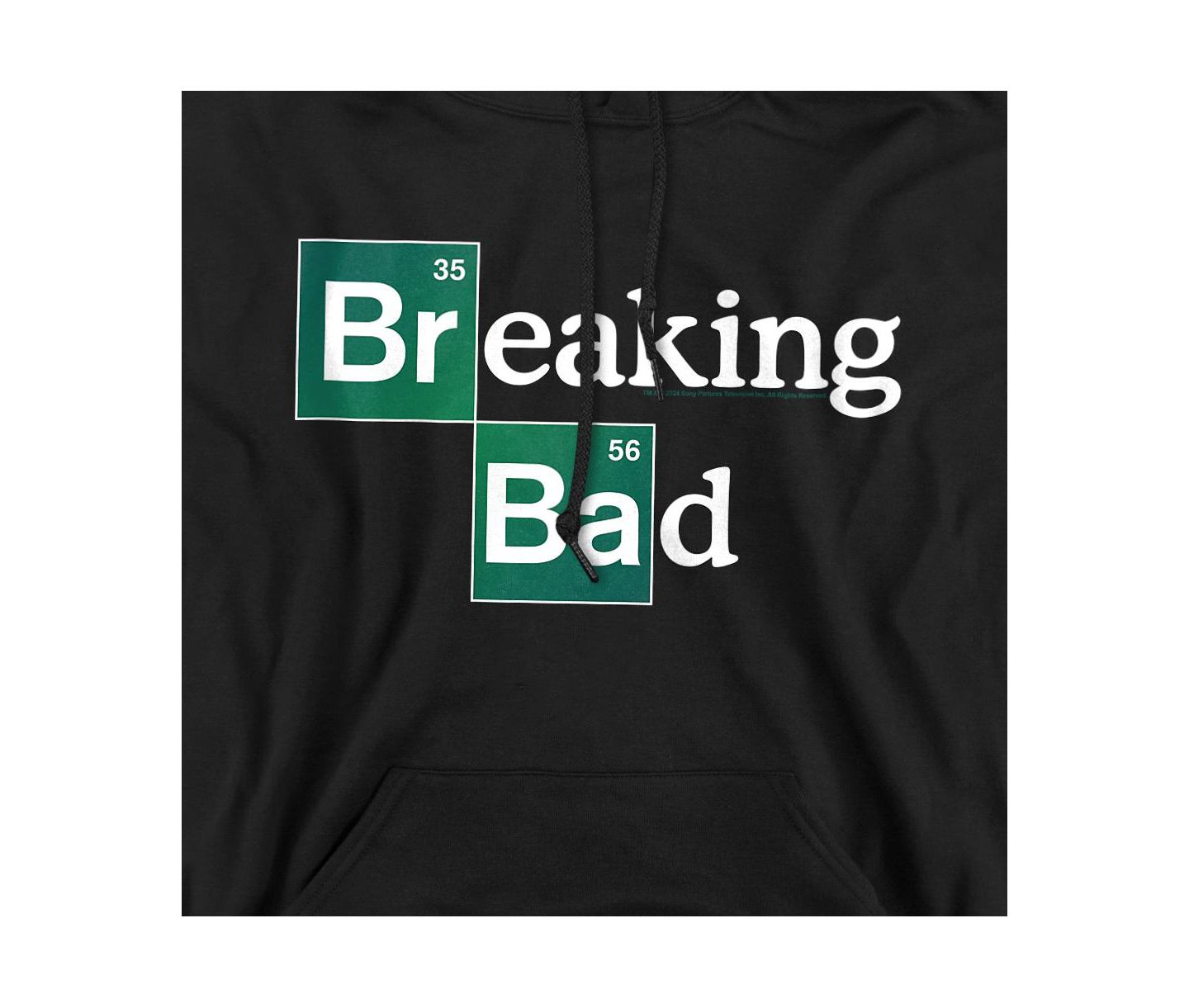 Мужское худи Breaking Bad Logo Graphic Pull-Over Kangaroo Pocket, цвет: Чёрный — фото 2