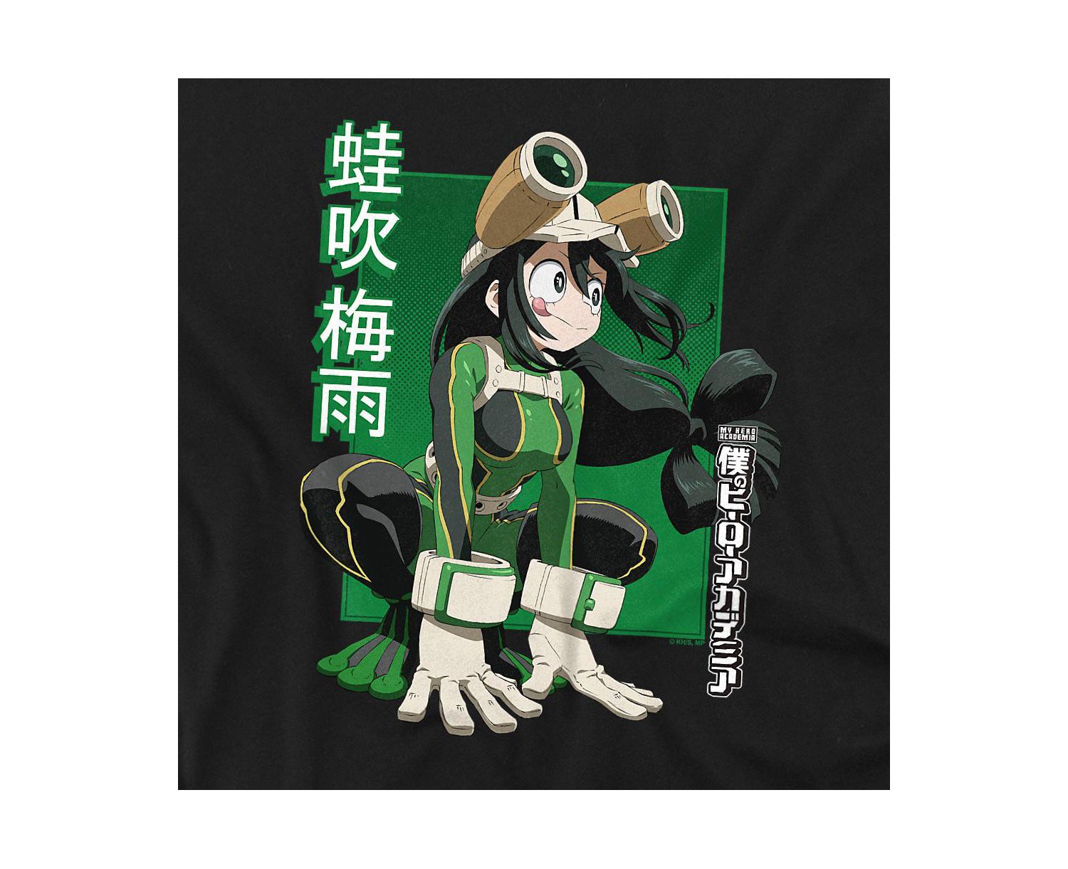 Men's Tsuyu Asui Heroic Pose Graphic Long-Sleeve Crewneck Sweatshirt