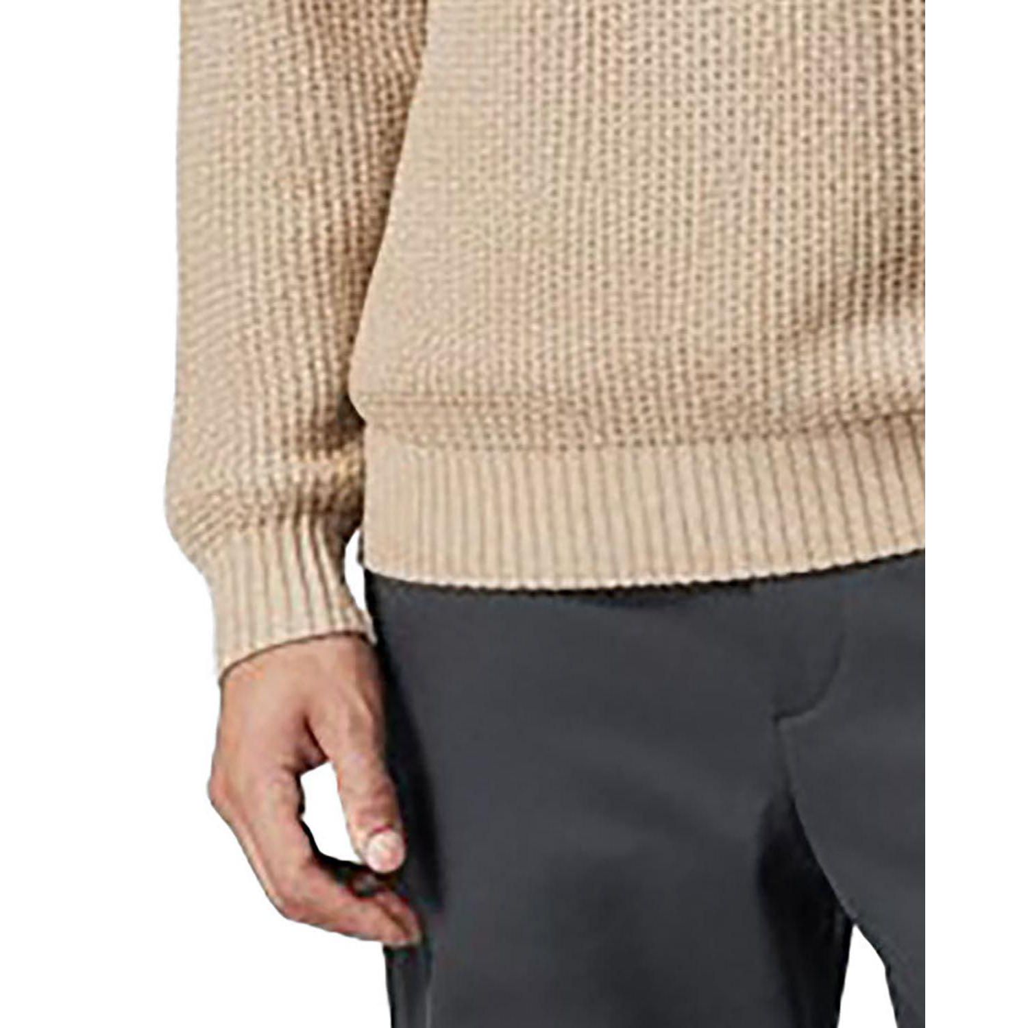 Men's Organic Mock Neck Waffle Sweater