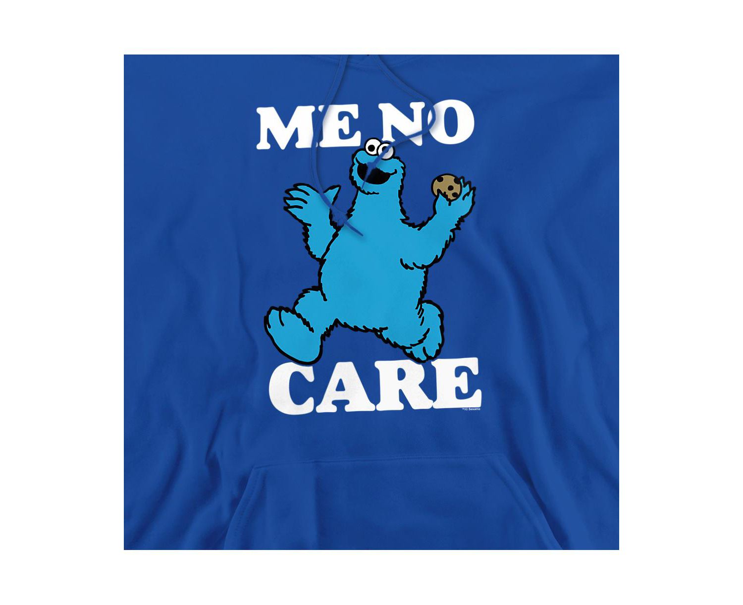 Men's Cookie Monster Me No Care Pull-Over Hoodie