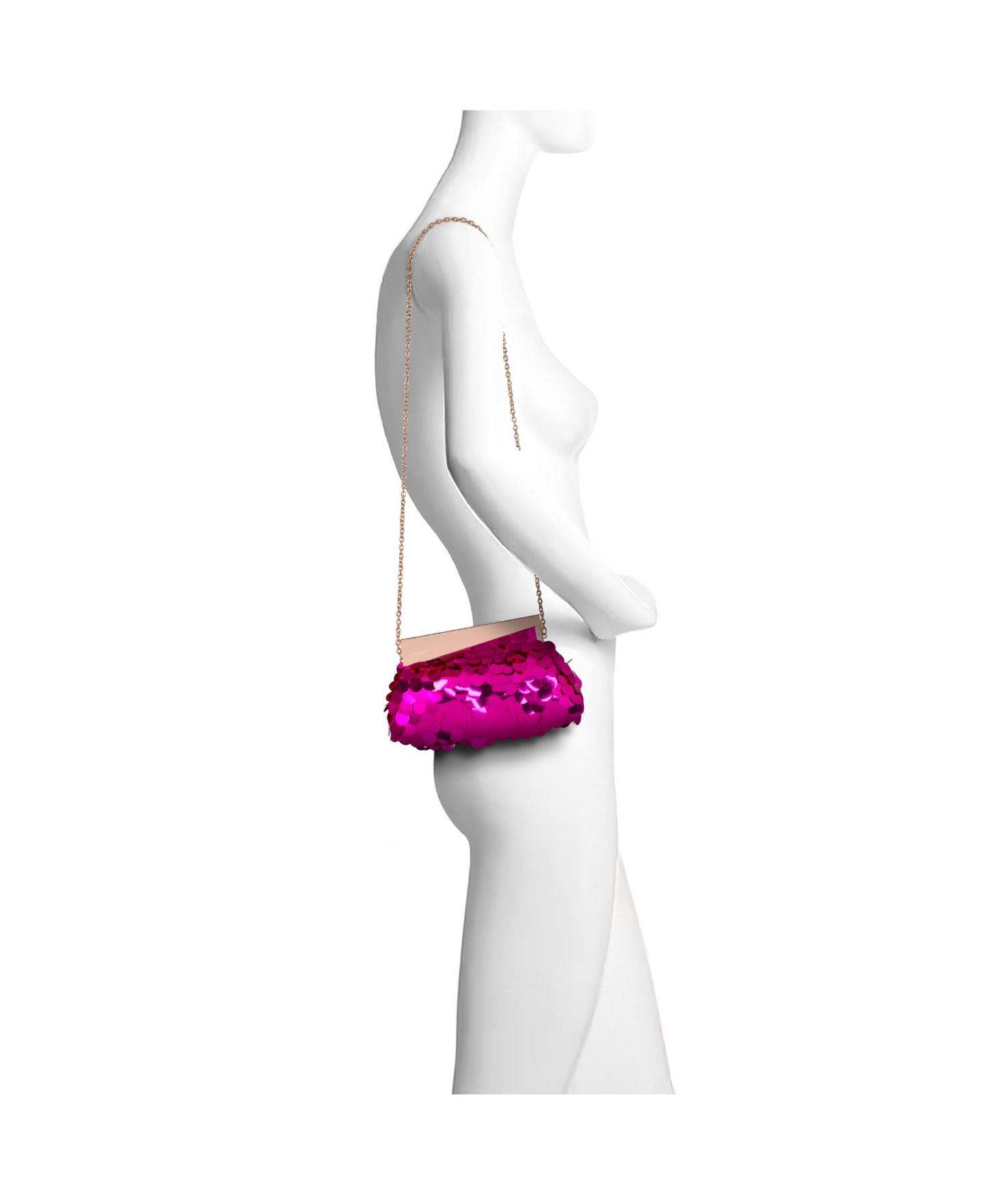 Женский клатч Jewel Badgley Mischka Edie Pouch Clutch, цвет: Розовый — фото 4
