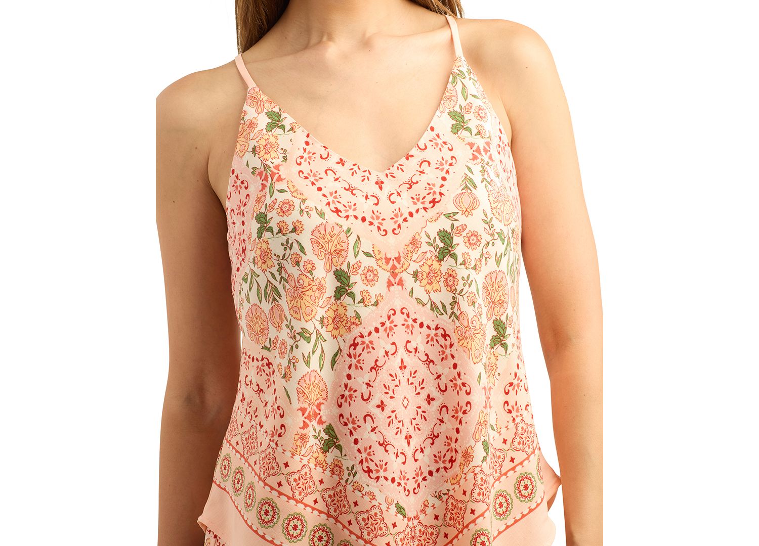 Juniors' Printed Scarf Camisole