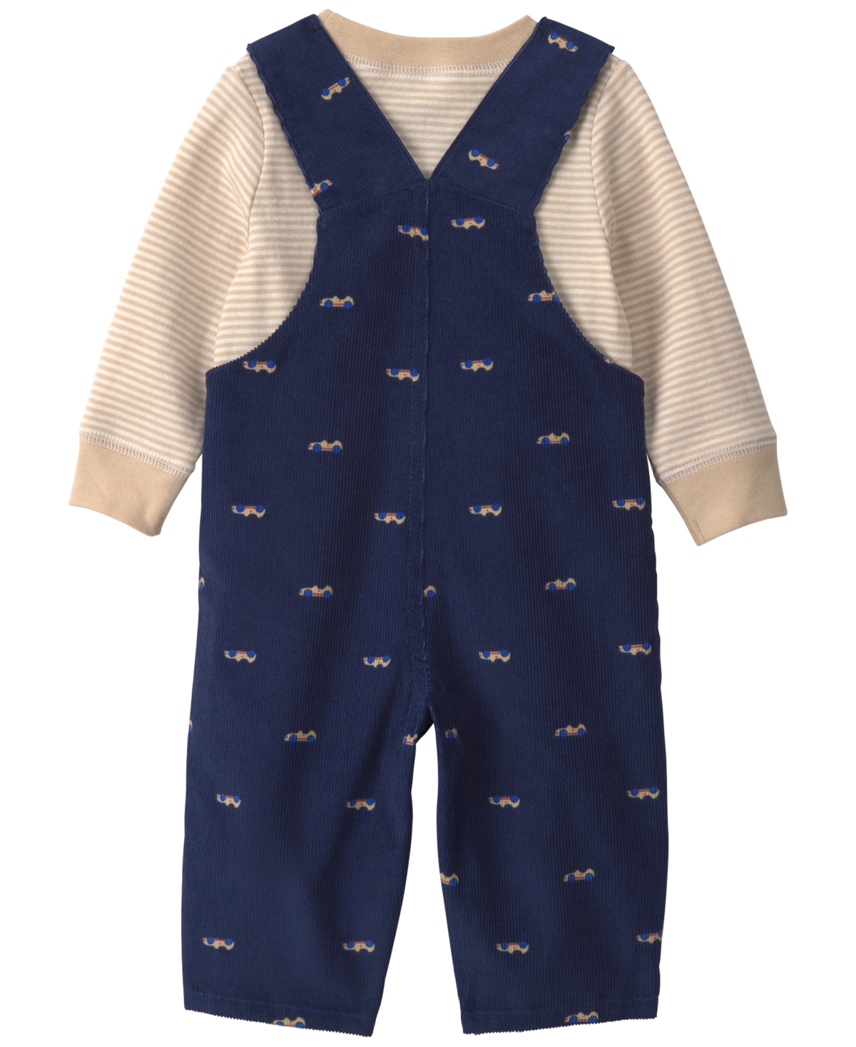 Carter's Baby Boys' Crewneck T-Shirt and Car Corduroy Overall, 2-Piece Set