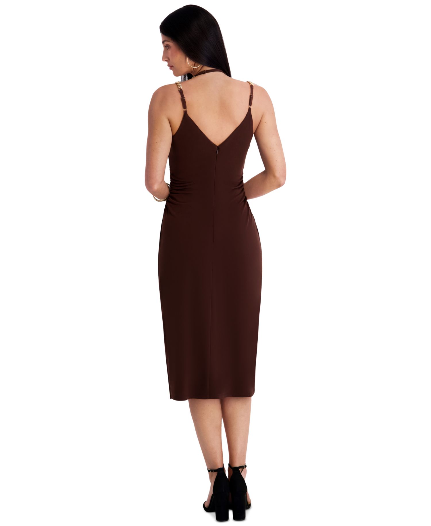 Women's Jersey Midi Cowl Neck Dress